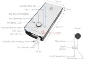 Bình nóng lạnh trực tiếp Ariston AURES PREMIUM 4.5 IVORY có bơm